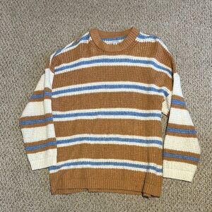 Striped Brown and Cream Sweater